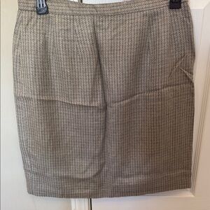 Jones New York Tan and Brown Pencil Skirt Knee-Length Work